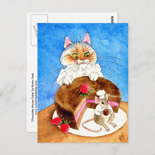 チョコレートマウスケーキ ポストカード (正面/裏面)