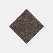 チョコレートマウヴ葉ピンクボタニカル結婚ズ スタンダードカクテルナプキン (角)