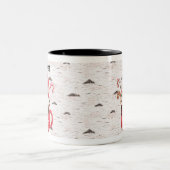 チョコレートマグのクリスマスキャンディキーン格言 ツートーンマグカップ (中央)