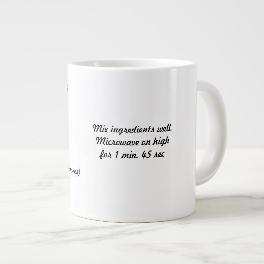 チョコレートマグケーキレシピジャンボマグ ジャンボコーヒーマグカップ (正面右)