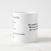 チョコレートマグケーキレシピジャンボマグ ジャンボコーヒーマグカップ (正面)