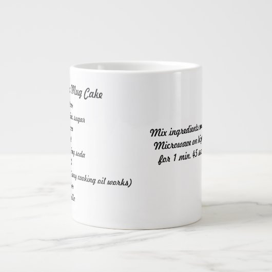 チョコレートマグケーキレシピジャンボマグ ジャンボコーヒーマグカップ (正面)