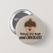 チョコレートマフィンボタン 缶バッジ (正面&裏面)