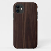 チョコレートマホガニーの暗い木製の穀物の質 Case-Mate iPhoneケース (裏面)