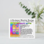 チョコレートマルティーニレシピはがき ポストカード (スタンド正面)