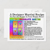 チョコレートマルティーニレシピはがき ポストカード (正面/裏面)