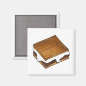 チョコレートマーシュマロSmore Sモアズグルメ磁石 マグネット (正面/裏面)