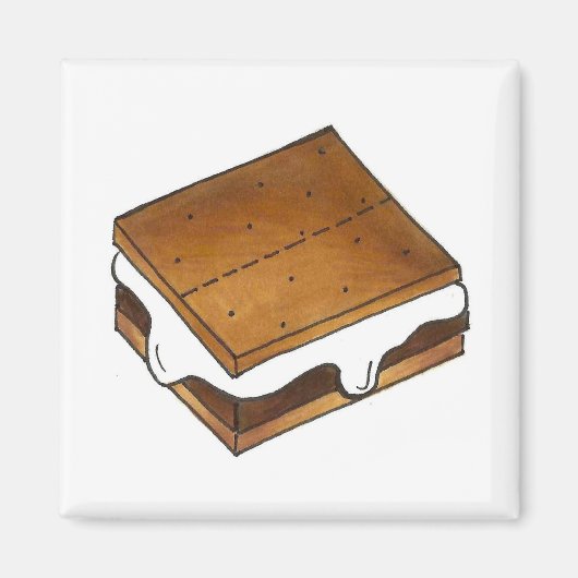 チョコレートマーシュマロSmore Sモアズグルメ磁石 マグネット (正面)