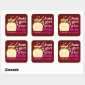 チョコレートミルクが大好きな女おもしろいの子 スクエアシール (シート)