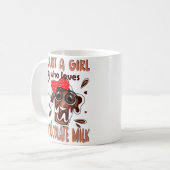 チョコレートミルクが大好きな女の子 コーヒーマグカップ (正面左)