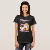 チョコレートミルクですべてを固める Tシャツ (正面フル)