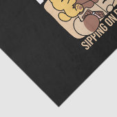 チョコレートミルクで幸せを飲む – かわいい猫の食べ物 薄葉紙 (詳細)