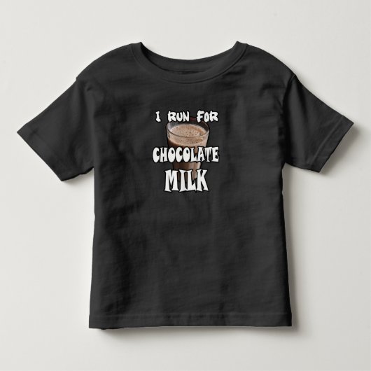 チョコレートミルクのために走る トドラーTシャツ (正面)