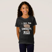 チョコレートミルクのために走る Tシャツ (正面フル)
