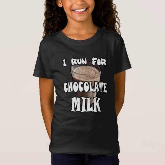 チョコレートミルクのために走る Tシャツ (正面)