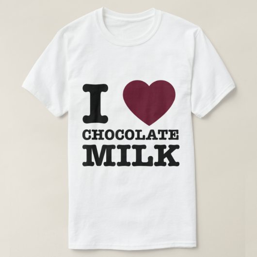 チョコレートミルクのデザインが好き Tシャツ (デザイン正面)