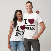チョコレートミルクのデザインが好き Tシャツ (ユニセックス)