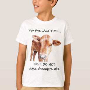 チョコレートミルクのブラウン牛 Tシャツ