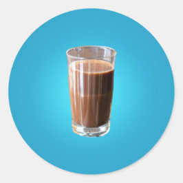 チョコレートミルクの丸クラシックいシール ラウンドシール