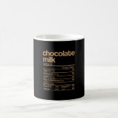 チョコレートミルクの栄養の事実感謝祭おもしろい コーヒーマグカップ (中央)