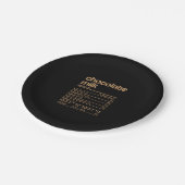 チョコレートミルクの栄養の事実感謝祭おもしろい ペーパープレート (アングル)