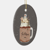 チョコレートミルクシェイククリスマスホリデーセラミックオルナ セラミックオーナメント (右)