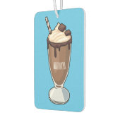 チョコレートミルクシェイク漫画イラストレーション カーエアーフレッシュナー (左)