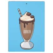 チョコレートミルクシェイク漫画イラストレーション クリップボード (裏面)