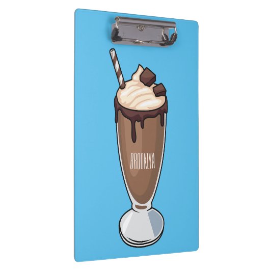 チョコレートミルクシェイク漫画イラストレーション クリップボード (右)
