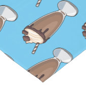 チョコレートミルクシェイク漫画イラストレーション ショートテーブルランナー (コーナー)