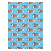 チョコレートミルクシェイク漫画イラストレーション テーブルクロス (正面)