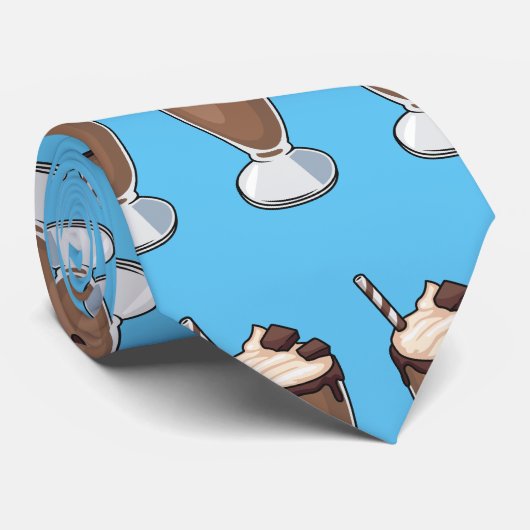 チョコレートミルクシェイク漫画イラストレーション ネクタイ (ロール)