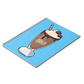 チョコレートミルクシェイク漫画イラストレーション ノートブック (左側)