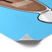 チョコレートミルクシェイク漫画イラストレーション ポスター (角)