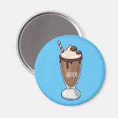 チョコレートミルクシェイク漫画イラストレーション マグネット (正面/裏面)