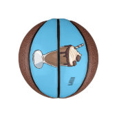 チョコレートミルクシェイク漫画イラストレーション ミニバスケットボール (縦)