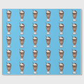 チョコレートミルクシェイク漫画イラストレーション ラッピングペーパー (フラット)