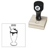 チョコレートミルクシェイク漫画イラストレーション ラバースタンプ (押印)