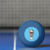 チョコレートミルクシェイク漫画イラストレーション 卓球ボール (ネット)