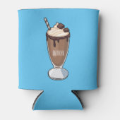 チョコレートミルクシェイク漫画イラストレーション 缶クーラー (正面)