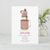 チョコレートミルクシェイク バレンタインパーティーの招待状 招待状 (スタンド正面)