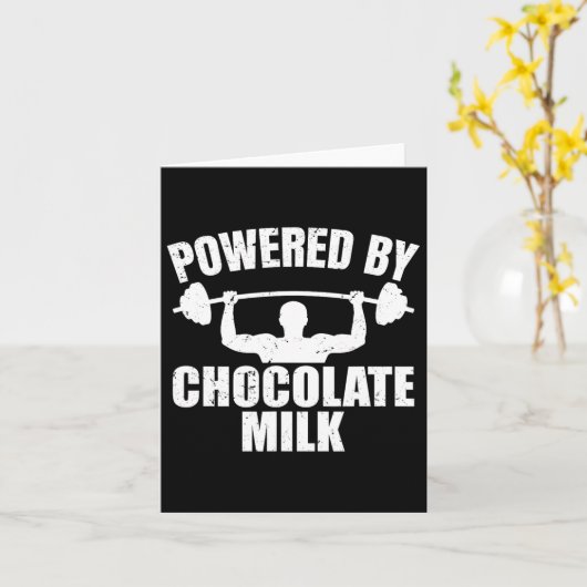 チョコレートミルクジムフィットネストレーニングボディビル カード (黄色い花)