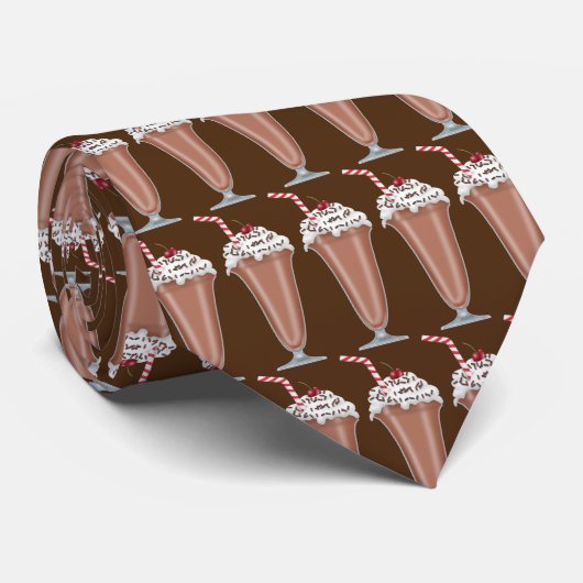 チョコレートミルクセーキによってタイルを張られるアイスクリームのタイ ネクタイ (ロール)