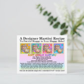 チョコレートミントクッキーマルティーニレシピカードポストカード ポストカード (スタンド正面)