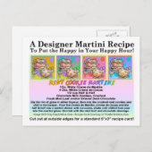 チョコレートミントクッキーマルティーニレシピカードポストカード ポストカード (正面/裏面)