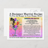 チョコレートミントマティーニのレシピカード ポストカード (正面/裏面)