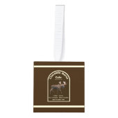 チョコレートムースカフェ キューブオーナメント (正面)