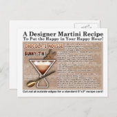 チョコレートムースバニーイースターマルティーニレシピカード ポストカード (正面/裏面)