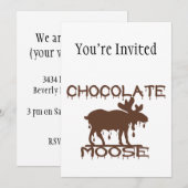 チョコレートムース 招待状 (正面/裏面)