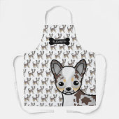 チョコレートメルレスムースコートチワフアホアドッグ&ネーム エプロン (正面)